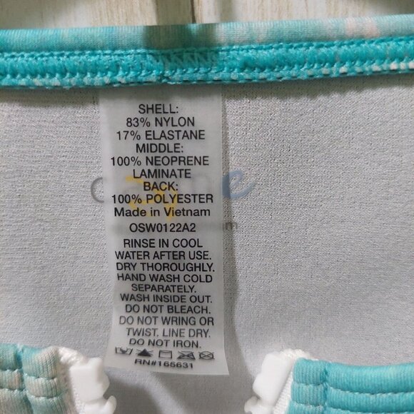 Calme Womens Neoprene Zip Front One Piece Blue Swim/Snorkel/Scuba Suit Small - Picture 5 of 10